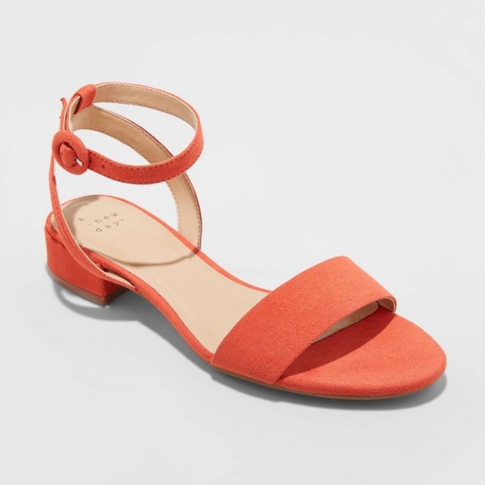 [a new day] NWT Winona Ankle Strap Sandal in Coral